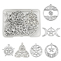 12 pcs 6 style 304 pendentifs en acier inoxydable, forme mixte