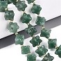 Естественный зеленый авантюрин бисер нитей, звезда, с бисером