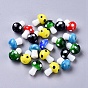 Гриб ручной Lampwork бисер пряди, 16x12 мм, отверстие : 2 мм, около 20 шт / нитка, 13.7 дюйм