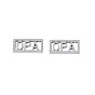 201 Stainless Steel Filigree Joiners, Rectangle with Word OPA, for Father's Day