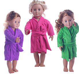 Plush Doll Bathrobe, Doll Clothes Outfits, Fit for American Girl Dolls