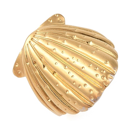 Ионное покрытие (ip) 304 открытые манжеты из нержавеющей стали в форме ракушки для женщин