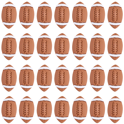 50 pièces cabochons en résine opaque sport, brun