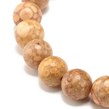 8.5mm Dyed Natural Maifanite/Maifan Stone Round Beads Stretch Bracelet for Girl Women