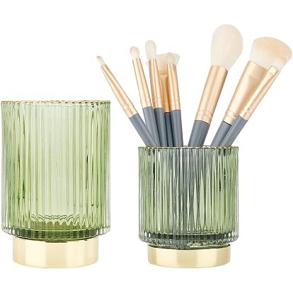 2шт 2 стиль стеклянные держатели для кистей для макияжа, офисный держатель для ручек, многоразовая чашка для хранения столовых приборов, колонка