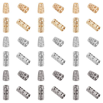 72Pcs 6 Colors Iron Bead Cone, with Zinc Alloy End Caps