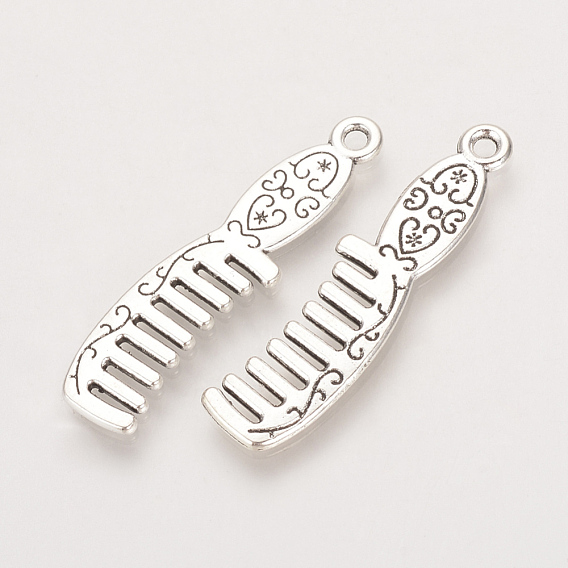 Pendentifs en alliage de style tibétain, peigne, sans cadmium et sans plomb