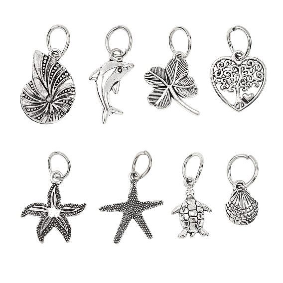 Tibetan Style Alloy Pendants, Mixed Shapes