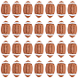 50 pièces cabochons en résine opaque sport, brun