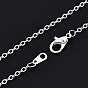 Brass Cable Chain Necklace, Rack Plating, with Alloy Lobster Clasps