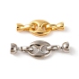 Латунь раз по сравнению с застежками, без кадмия, без никеля и без свинца, овал / кофейное зерно