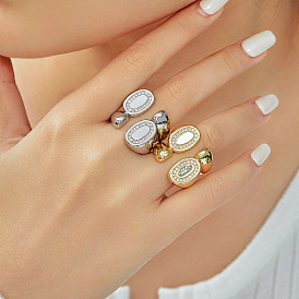 Винтажные роскошные овальные манжеты из латуни с двойной петлей и кубическим цирконием, идеальный подарок на день святого валентина