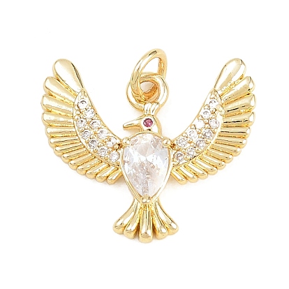 Латунные микро проложить кубического циркония подвески, прелести орла, без кадмия и без свинца