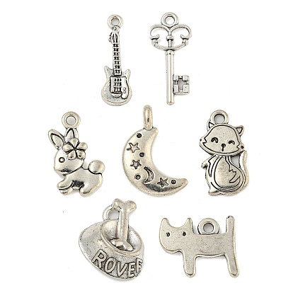 Сплавочные подвески тибетского стиля, античное серебро