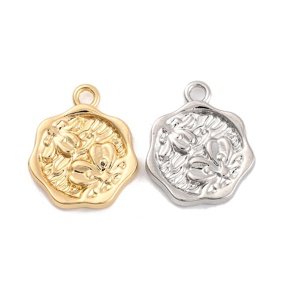 Подвески из сплава , многоугольник с цветком