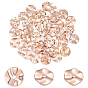 50Pcs Brass Spacer Beads, Wavy Flat Round