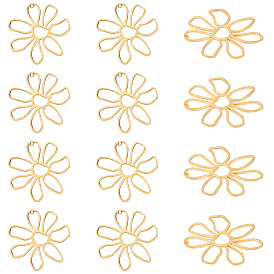 12 шт латунные большие подвески, полый, 