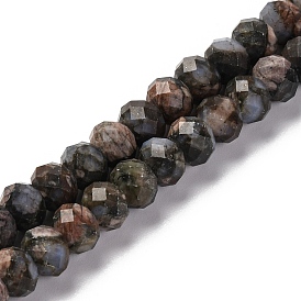 Natural Glaucophane Beads Strands, Faceted, Rondelle