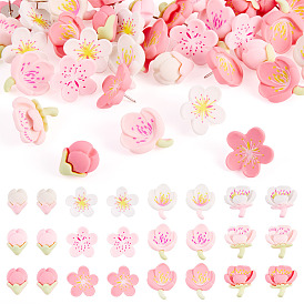 48шт. набор из смоляных цветов и железных кнопок, Маркировочные булавки, для фото стены, карты, доска объявлений или пробковые доски