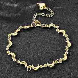 304 браслеты из нержавеющей стали ссылка для женщин, луна