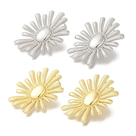 Серьги-гвоздики из латуни с цветочным покрытием, долговечный, без свинца и без кадмия