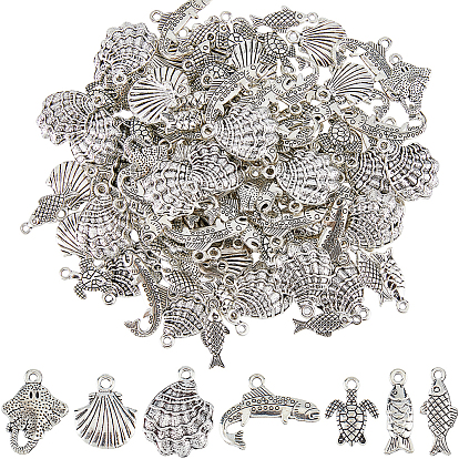 93 шт 7 стили подвески из сплава в тибетском стиле, без свинца и без кадмия, разнообразные