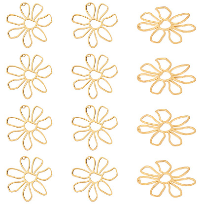 12 шт латунные большие подвески, полый, 