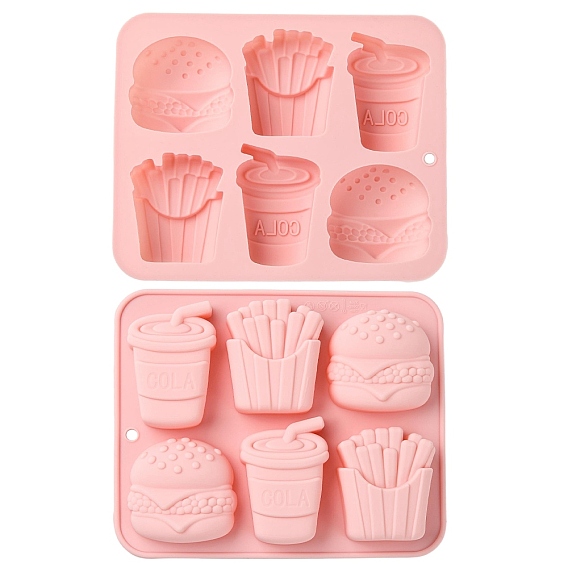Burger French Fries Drink shaped Silicone Molds