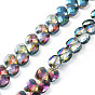Electroplate Triangle Glass Beads Strands, Faceted