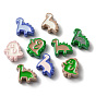 Opaque Acrylic Beads, with Enamel, Dinosaur