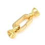 Brass Fold Over Clasps, Rack Plating, Long-Lasting Plated, Lead Free & Cadmium Free