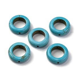 Synthetic Turquoise Bead Frames, Ring, Dyed