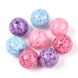 Прозрачный бисер cmолой, круглые