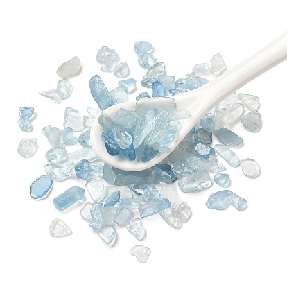 Натуральные аквамариновые чипсы, нет отверстий / незавершенного