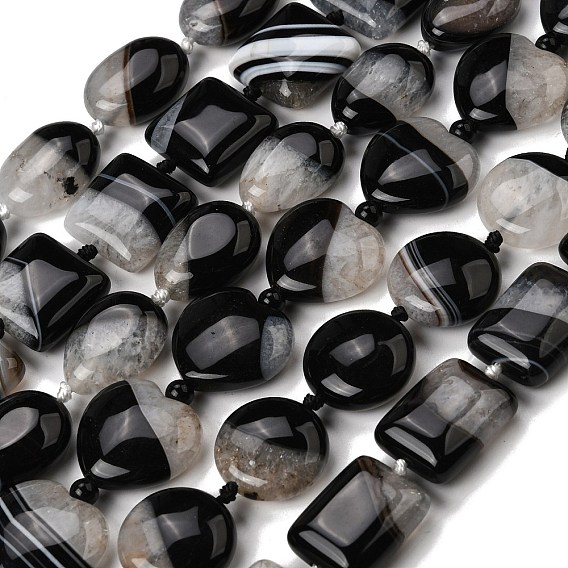 Природный агат бисер нитей, окрашенная и подогревом, разнообразные