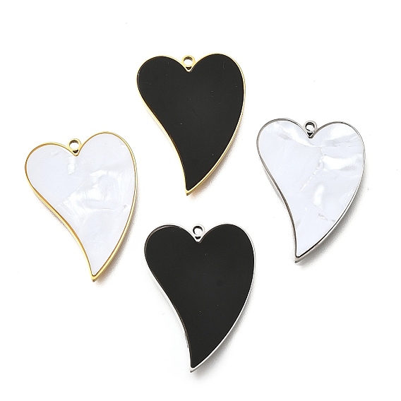 304 подвески из нержавеющей стали с геометрией, с пластиковой имитацией оболочки, золотые, ионное покрытие (ip)