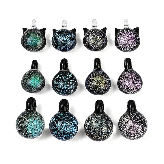 Подвески лэмпворк ручной работы, подвески в форме кошки