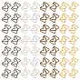 80Pcs 4 Colors Alloy Webbing Buckle Sliders, Webbing Fasteners, Bowknot with Heart