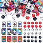 48Pcs 9 Colors Acrylic Beads, Poker & Dice