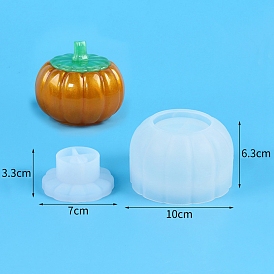 Food Grade Pumpkin Silicone Jewelry Storage Holder Molds, Resin Casting Coaster Molds, For UV Resin, Epoxy Resin Craft Making