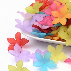 Lässigen Acrylperlen, matt, Blume Perlkappen