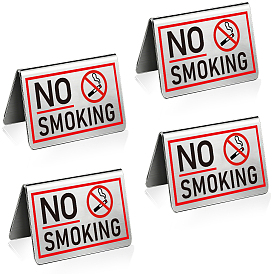 4шт. стол из нержавеющей стали для отеля или ресторана, табличка «Курение запрещено»