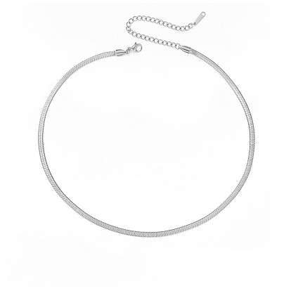 Stainless Steel Snake Bone Chain Necklaces