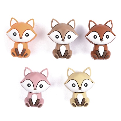 Силиконовые бусины, лиса