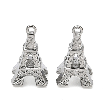 Pendentifs en acier inoxydable, charmes de la tour eiffel