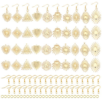 Набор для самостоятельного изготовления геометрических сережек-капель, включая экологически чистые железные подвески, крючки для серег и прыгающие кольца