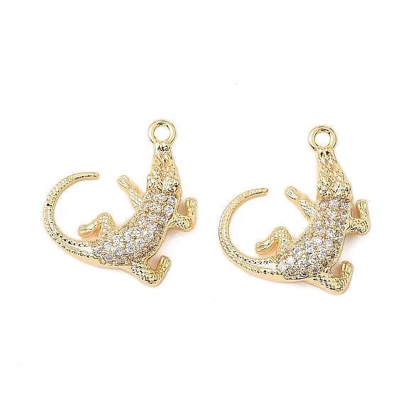 Латунные микро проложить кубического циркония подвески, без кадмия, без никеля и без свинца, крокодил