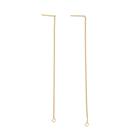 304 находка серег из нержавеющей стали, цепи панцирного типа ушная нить с петлями