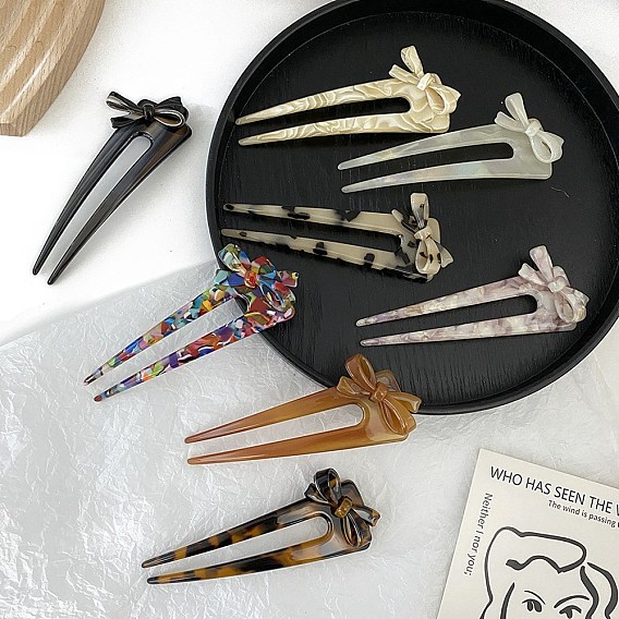 Вилки для волос из ацетата целлюлозы, аксессуары для волос для женщин и девочек