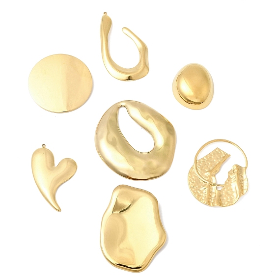 304 из нержавеющей стали большие кулоны, реальный 18 k позолоченный